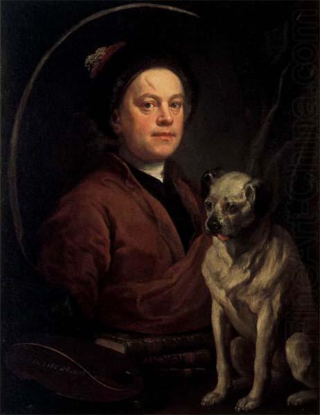 William Hogarth Self-Portrait with a Pug china oil painting image